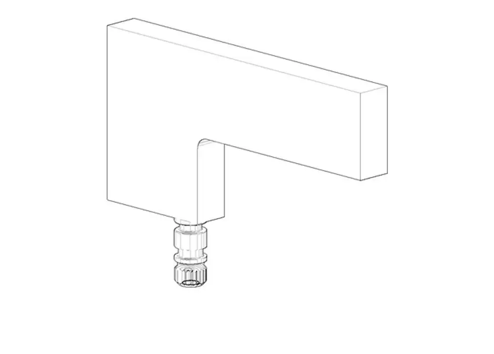 DORNBRACHT Griff für Spültisch Stand ERSATZTEILE 092068001 85 x 61 x 9 mm Chrom, 092068001-00 Galeriebild 1